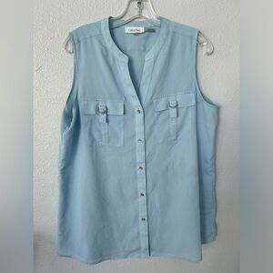 Calvin Klein Blue Polyester Top